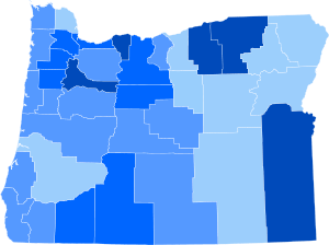 Oregon Hispanic population percentage by county