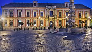 Palacio arzobispal de Sevilla. Fachada principal