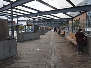 Platforms at Gothenburg central bus station