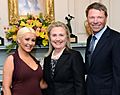 Secretary Clinton With David Novak and Christina Aguilera (cropped)