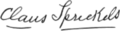 Signature of Claus Spreckels (1828–1908)