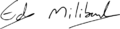 Signature of Ed Miliband