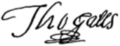 Signature of Thomas Gates (fl. 1585–1622)
