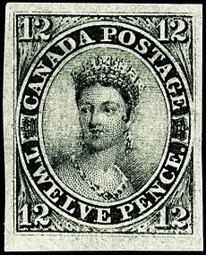 Stamp Canada 1851 12d black empress
