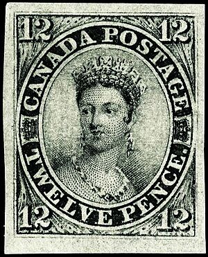 Stamp Canada 1851 12d black empress
