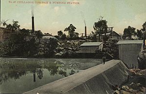 StateLibQld 2 66972 Chillagoe Company's dam and pumping station, Chillagoe, North Queensland, ca. 1910