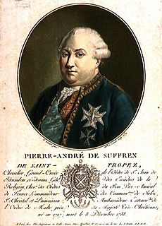Suffren Pierre André gravure couleur de 1789