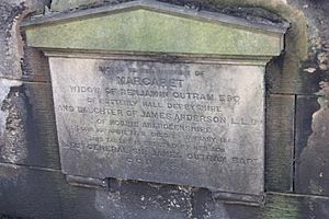 The grave of Margaret Outram, St Johns, Edinburgh