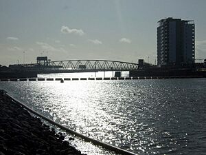 The lock bridge and the Tawe - geograph.org.uk - 1606421