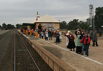 Tocumwal station Victorian departure