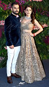 Virat Kohali and Anushka Sharma at Mumbai reception