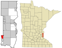 Location of the city of Newportwithin Washington County, Minnesota