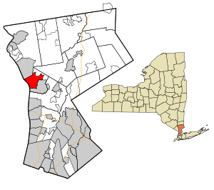 Location of Ossining (village), New York