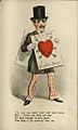 Wounded Heart Vinegar Valentine 1870s