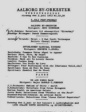 1973 concert program
