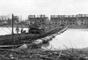 2d Armored Division tanks cross the Roer into Juelich