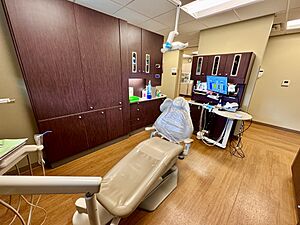 A dental chair in a dentist clinic in North Carolina, United States