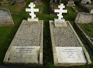 Alexander Kerensky grave Putney Vale 2014