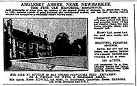 Anglesey Abbey Ad 1926