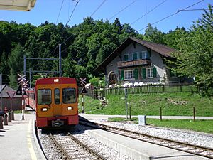 Bahnhofeinfahrt von St. Cerque