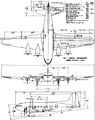Boeing 307 Stratoliner 3 view drawing