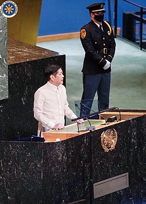 Bongbong Marcos delivered remarks at the General Assembly Hall for 2022 UNGA