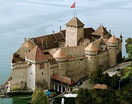 Chillon Castle in Veytaux municipality