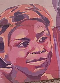 Chimamanda Ngozi Adichie - mural Ciudad Lineal (cropped)