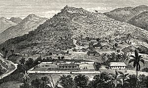 Church and mission-house at Ibadan 1850'szleffezChurch and mission-house at Ibadan Seventeen years in the Yoruba country Memorials of Anna Hinderer pre colonial africa nigeria town city architecture history past
