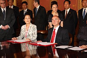 Cooperation Agreement for a Remote Sensing Satellite Constellation between Surrey Satellite Technology Ltd and The Twenty First Century Aerospace Technology and Beijing Landview Mapping Information Technology (5881315780).jpg
