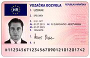 Croatian driving licence