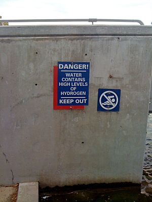 Danger sign hydrogen
