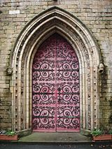 Door of St Stephen and All Martyr's church, Little Lever, Bolton