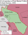 East Barnet Valley Civil Parish Map 1894