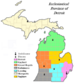 Ecclesiastical Province of Detroit map 1