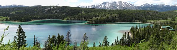 Emerald Lake panoramic, Yukon, Canada