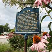 Flora, Indiana historical marker