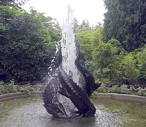 Fountain in Butchart Gardens, Victoria
