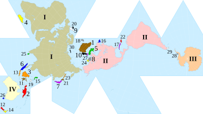 Fuller projection with largest islands