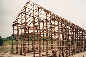 Ganondagan - Longhouse under construction