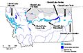 Glacial lakes in Montana