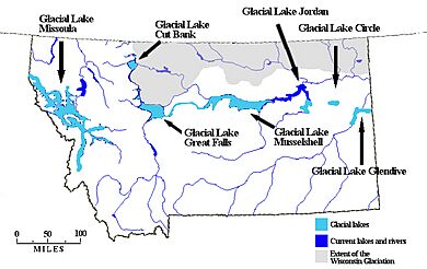 Glacial lakes in Montana