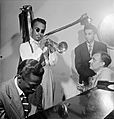 Howard McGhee, Brick Fleagle and Miles Davis, ca September 1947 (Gottlieb)