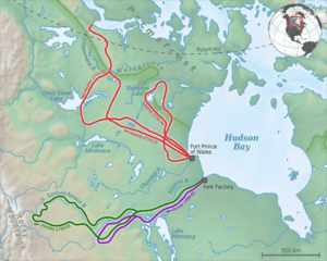 Hudson Bay Exploration Western Interior map de