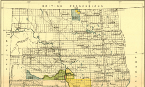 Indian territories, North Dakota. Map 2 (1875-1889)