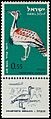 Israeli stamps 1963 - Birds of Israel - Chlamydotis undulata