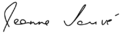 Jeanne Sauve Signature