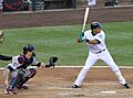 José López batting, Joe Mauer catching