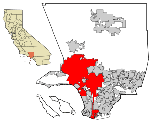 LA County Incorporated Areas Los Angeles highlighted