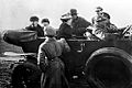 Lenin Krupskaya and Ulyanova in car at Red Army parade full photo 19180501